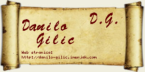 Danilo Gilić vizit kartica